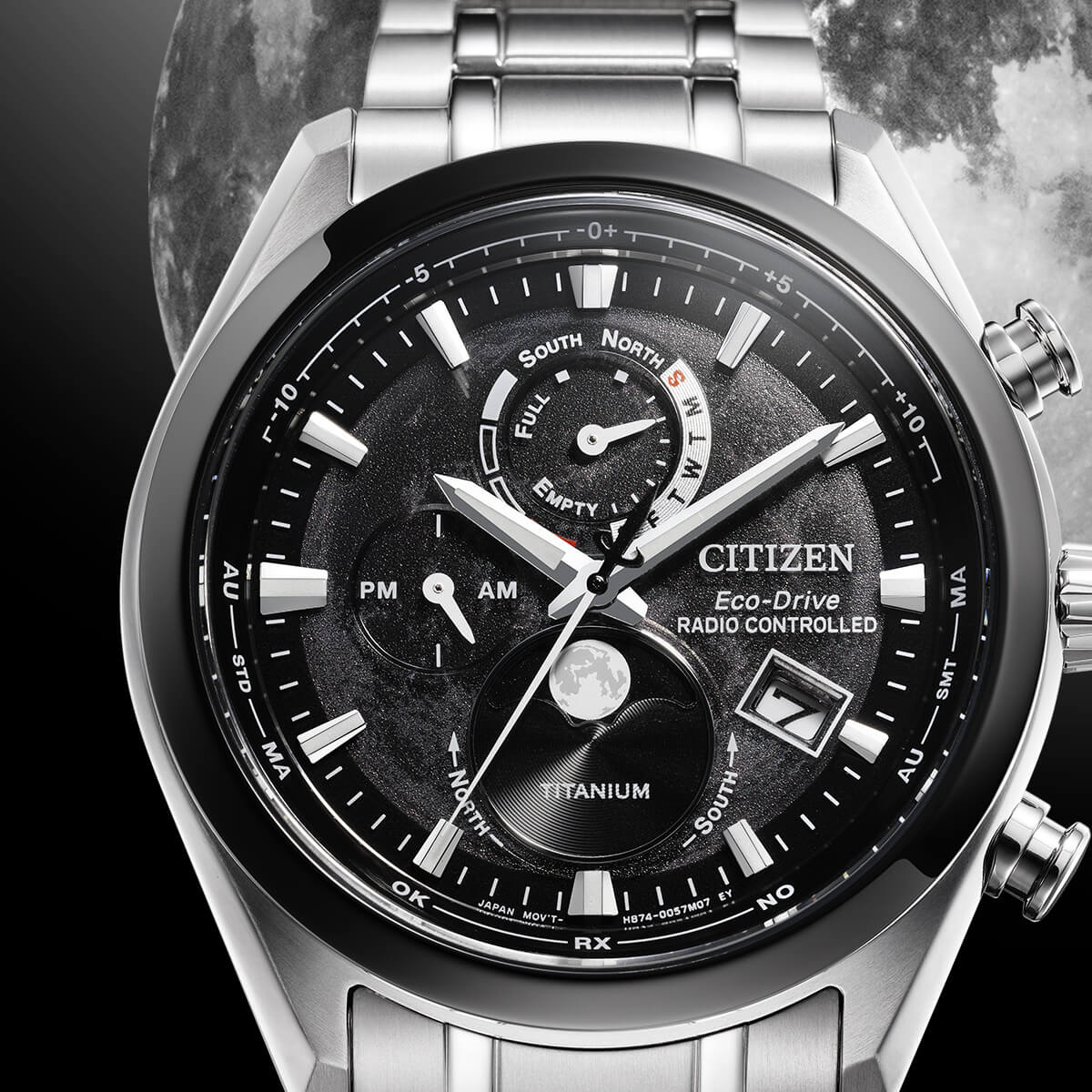 Citizen Watch Italy Tsuki Yomi Radiocontrollato A Fasi Luna